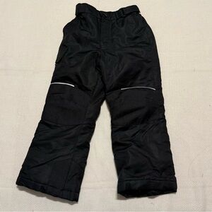 SWISS TECH Kids Black Snow Pants Black with‎ anti-reflective lines size 4-5